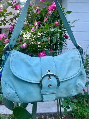 Coach Light Blue Soho Buckle #9248